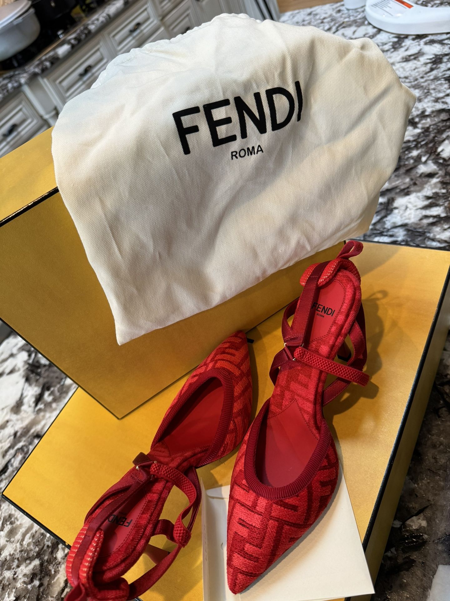 Fendi slingback Ciniglia