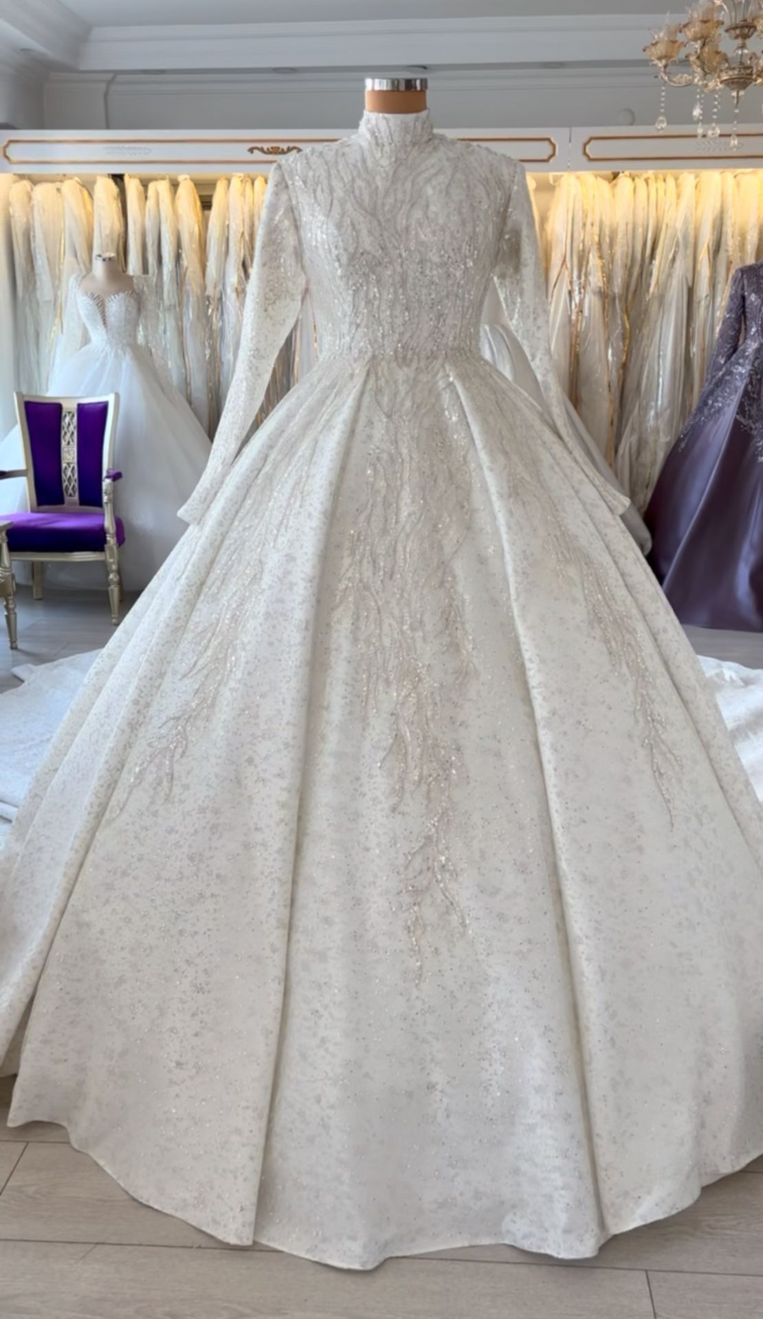 Modest Ballgown Wedding Dress 