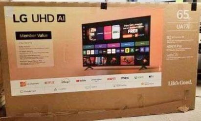 65 LG 4K smart HDTV $55 down on Financing free delivery six month warranty