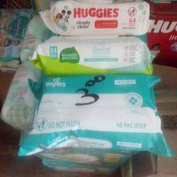  Huggies, Pampers And Seventh Generation Wipes 64 And 84 Count 