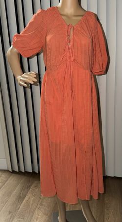 NSR Orange Peel Sleeveless Midi Dress - Medium