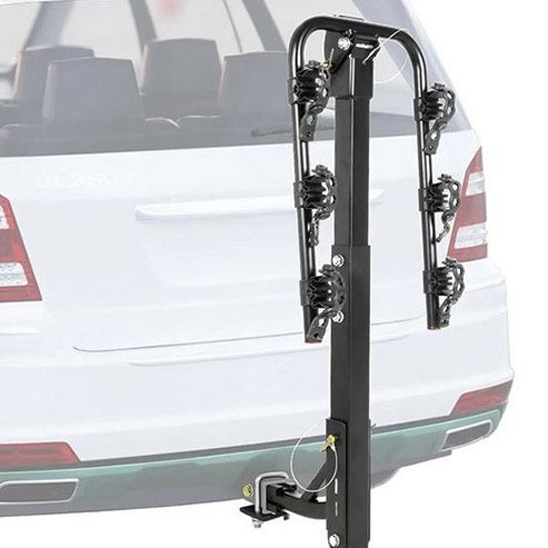 Brand New $65 Tilt Folding 3 Bike Hitch Mount Rack Bicycle Carrier for 2” Hitch w/ Straps 110 lbs Max