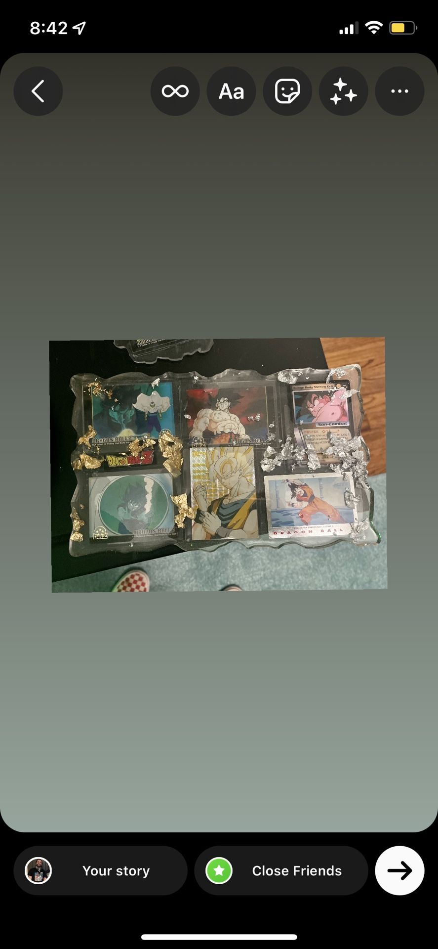 1999 Original Dragonball Z Goku Custom Resin Tray
