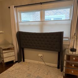 Queen Size Headboard / Quilted Bed Frame 