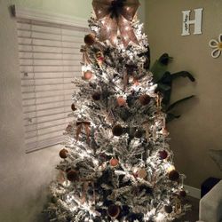 Flocked Christmas Tree