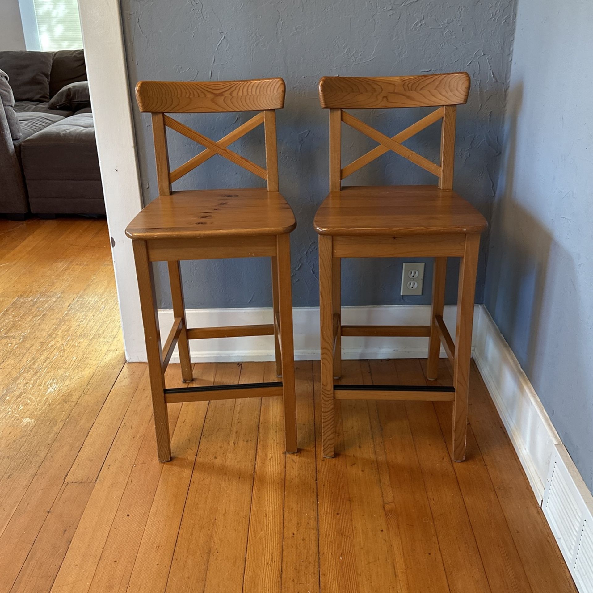 INGOLF IKEA Wooden Bar Stools/kitchen Island Stools 