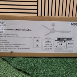 Brand New 52inches White Ceiling Fan - Indoor / Outdoor Use - Heat / AC - Cool 