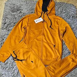 New Polo XXL orange and blue sweat suit
