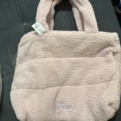 PINK/ Pink Furry Tote Bag. New With Tag. 59.95