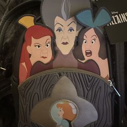 Loungerfly DisneyCinderella Evil Stepmother/Sisters Mini Backpack 