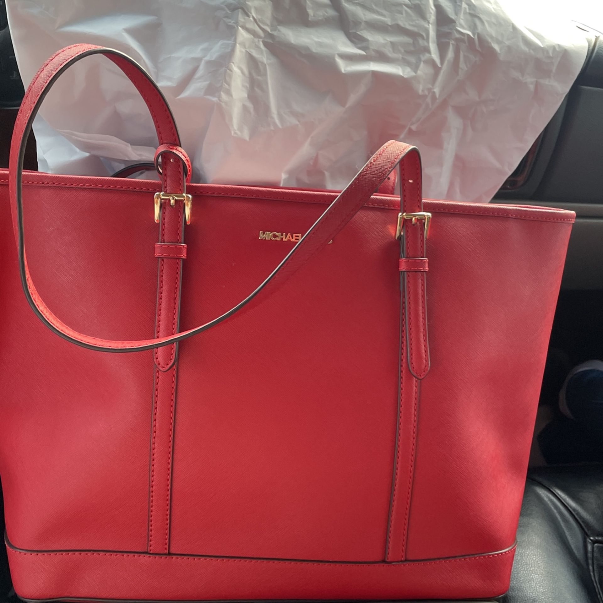 Large Red Michael Kors Purse 