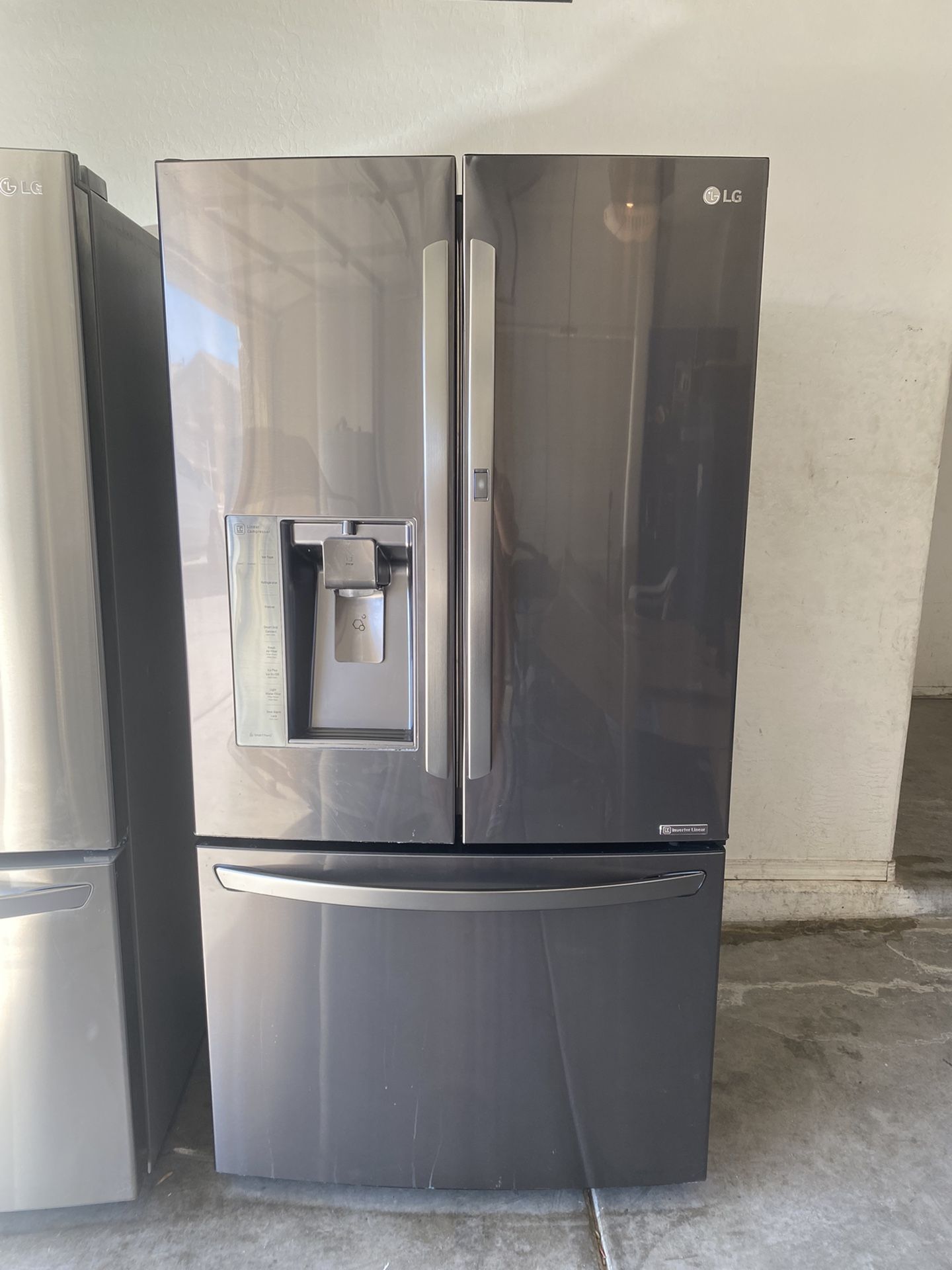 LG black stainless steel refrigerator