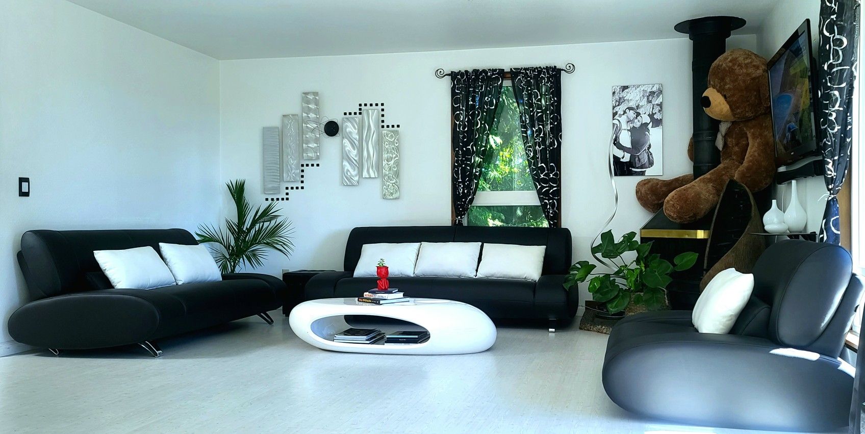Aspen Sofa Set (Black, 3 pieces - Sofa, Love Seat & Single) - $2,200 (Kirkland)
