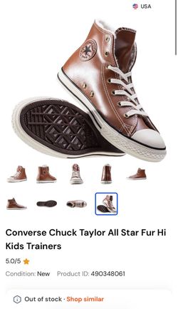 Limited Edition Converse Chuck Taylor All Star Hi Leather size 3 big kids, 5.5 women’s