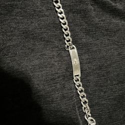 Cross plated silver bracelet