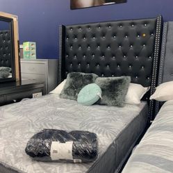 Black QUEEN size Bed FRAME