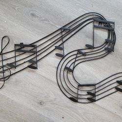 Metal Music Note Decor