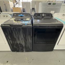 GE SET 4.5 Cu Ft Washer And 7.0 Cu Ft Dryer Gas 
