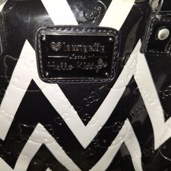 Loungefly Sanrio Hello Kitty Black & White Patent Purse Embossed