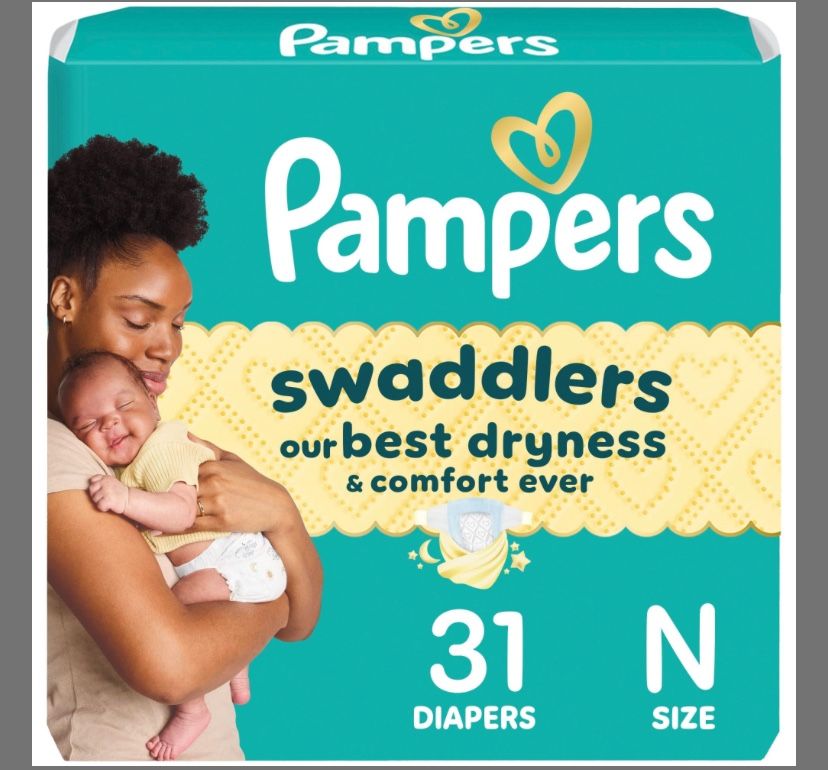 XX Pampers Baby Diapers - Swaddlers - Size 0, 31 Count, Ultra Absorbent Disposable Newborn Diaper