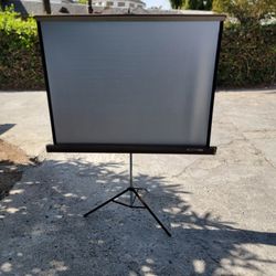 Da-Lite Film Movie Retractable Portable Projector With Folding Stand 50x50