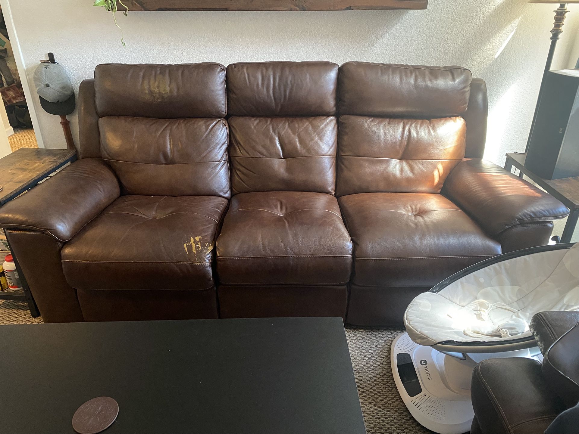 Leather Reclining Couch