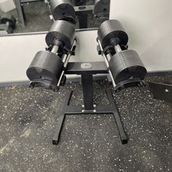G7Fit 80 Pounds Adjustable Dumbbells With Rack 