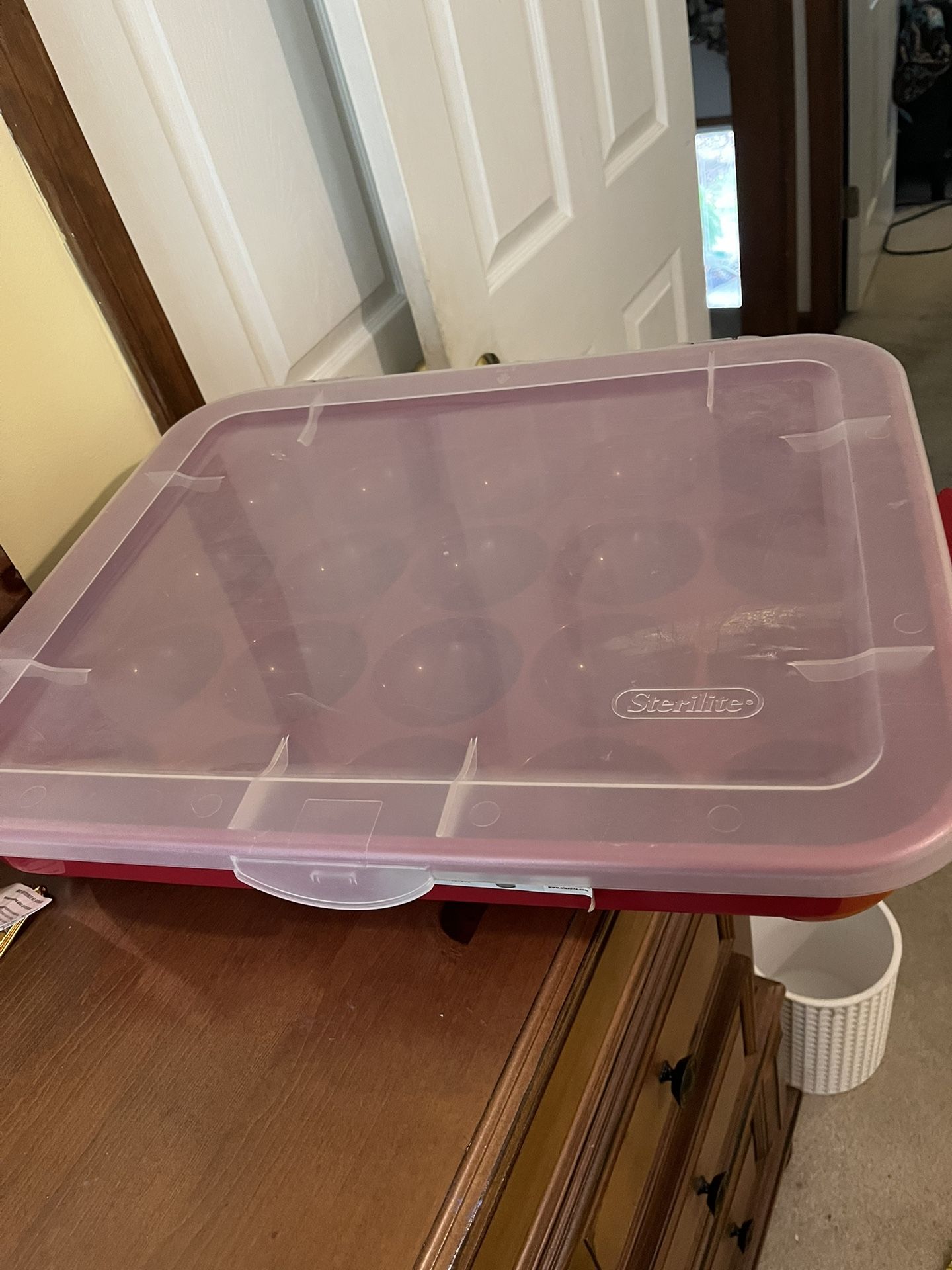 Sterilite Ornament Container 