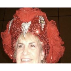 Sequined Rhinestone BRA Hat -hand Made -beautiful 
