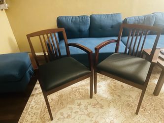 Set of 2 Wood-Look Chairs – Like New Condition