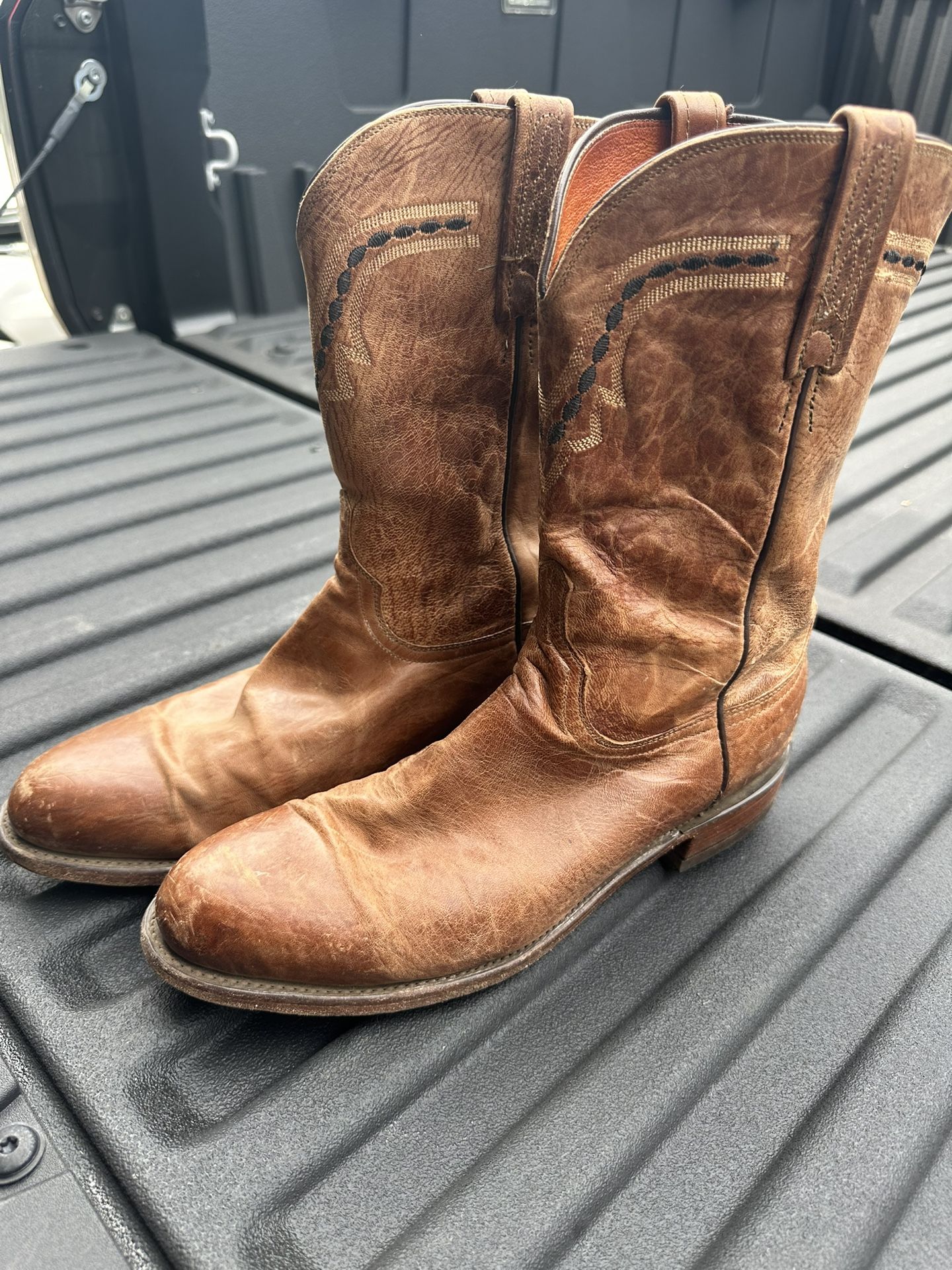Lucchese Roper Cowboy Boots - Size 10.5D - Broken In & Comfortable