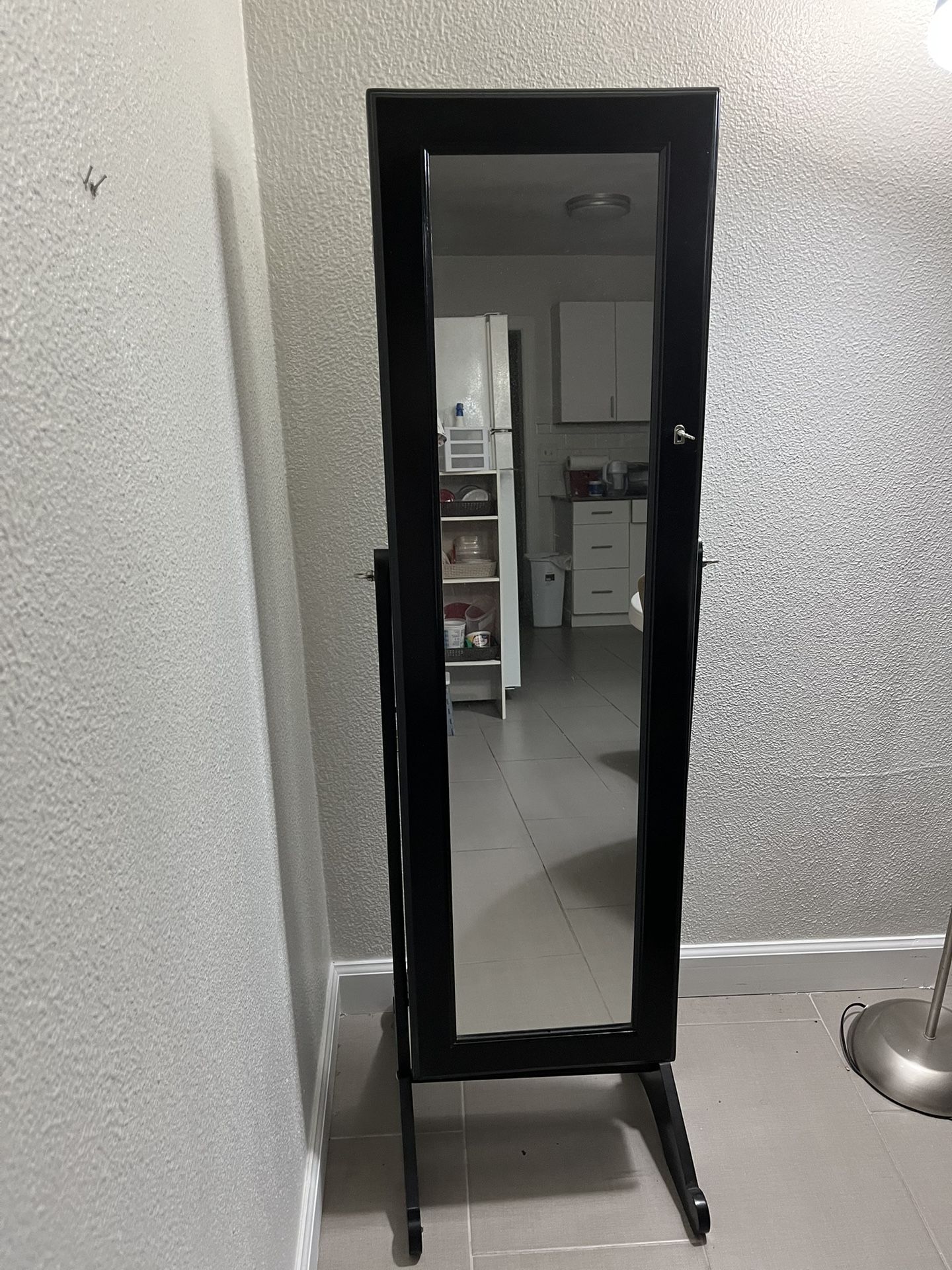 Mirrored Jewelry Closet With Key