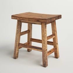 18 Inch High Wooden Stools For Sale / Set Of 2