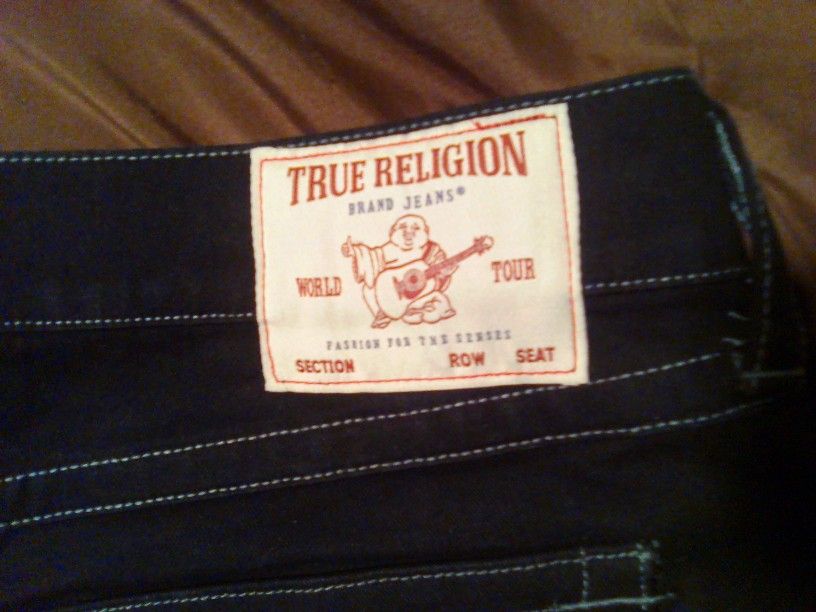 True Religion Mens Black Jeans