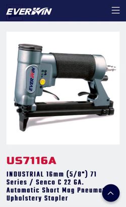 INDUSTRIAL EVERWIN UPHOLSTERY STAPLE GUN NEW  WITH MANUAL ASKING  80 FIRM
