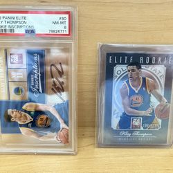 Klay Thompson Rookie Cards - 2012 Elite Auto PSA 8 & Elite Rookie /599