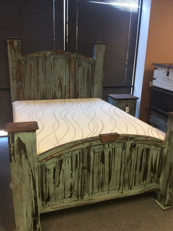 Rustic Turquoise Queen Size Bed Furniture In Dallas Tx Offerup