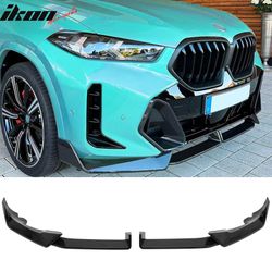 Fits 2024-2027 BMW LCI G06 X6 M Sport MP Style Front Bumper Lip Carbon Fiber Print