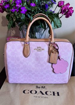 Coach large powder pink Rowan new with tags $350 firm cash or Zelle