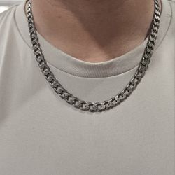 Men’s Cuban Link Chain & Bracelet Set – 22” Necklace