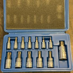 13-Piece Tamper-Proof Torx Star Bit Socket Set