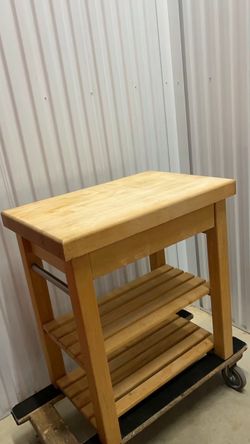 Wood kitchen island