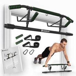 New Upgrade Pull Up Bar for Doorway - Foldable Design & Space-Saving