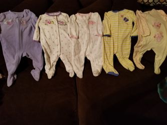 Infant girl lot of 5 Pjs
