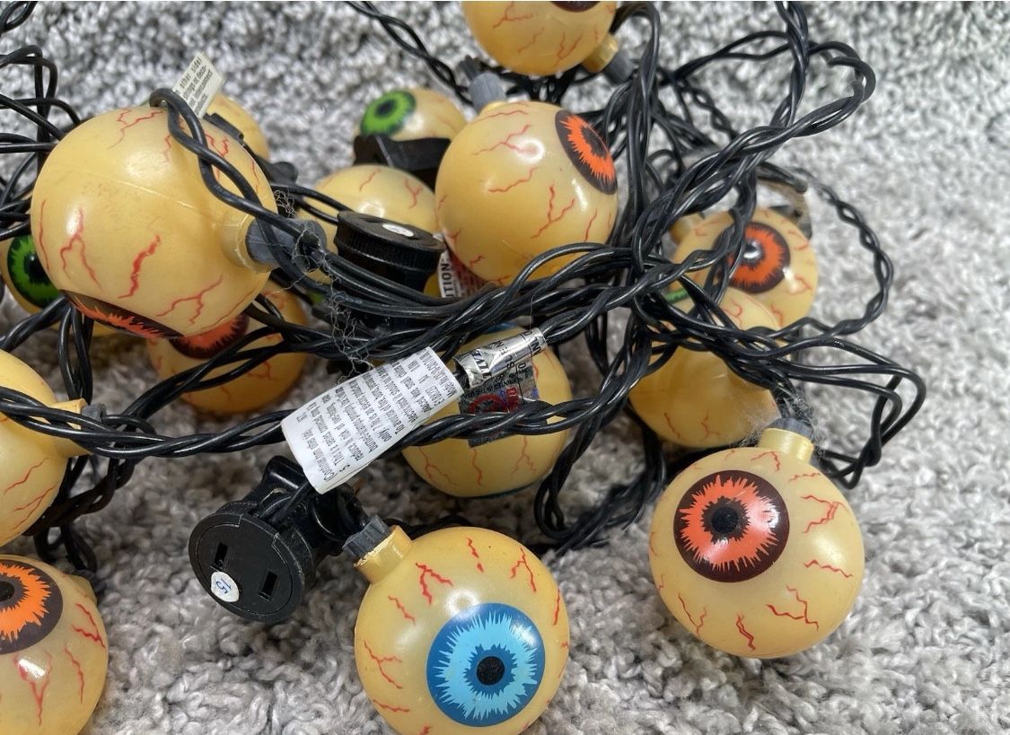 Vintage Halloween EyeBall Light Covers With Light Strings Home Decoration