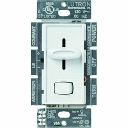 Lutron Skylark SCL-153PR-WH 150-Watt Single-Pole Dimmer with Switch - White
