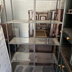 Black IKEA Shelf With 3/glass Shelves 
