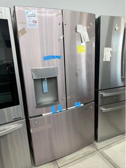 New open box Ge French door stainless steel refrigerator