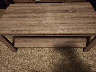 Modern Grey Wood Coffee Table 
