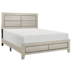 LIGHT BROWN FINISH-FRAME-CAMA MATRIMONIAL